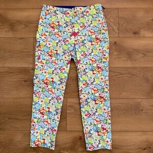 Ralph Lauren RLX Floral Golf Pants Women's‎ 8 Cropped Stretch Zip Pocket Active